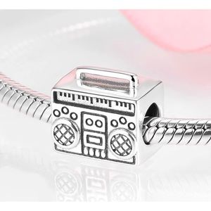 Pandora Compatible 925 Silver Boombox Music Charm